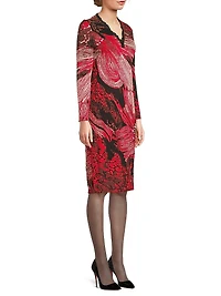Missy Floral Sheath Knee-Length Dress