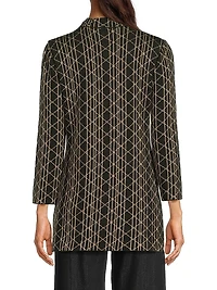 Missy Geometric Lurex-Knit Tunic