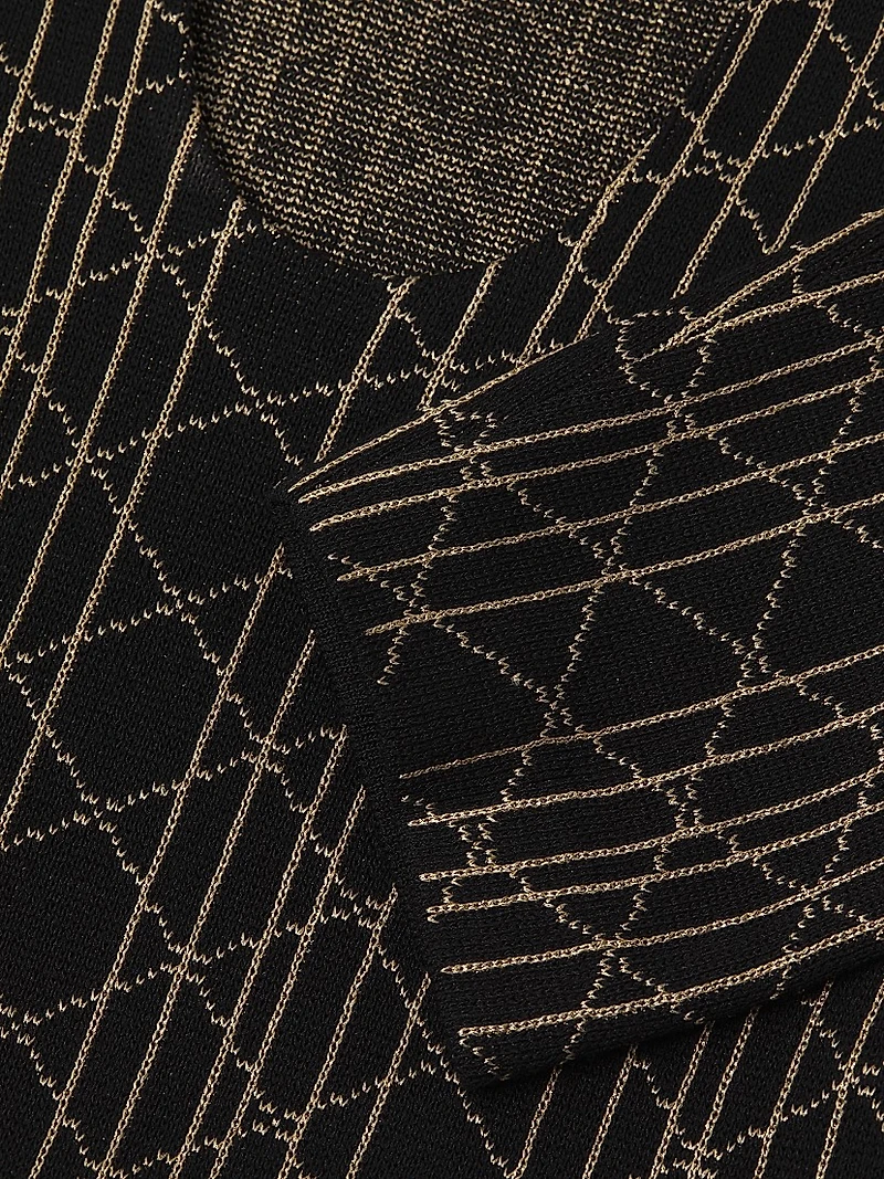 Missy Geometric Lurex-Knit Tunic