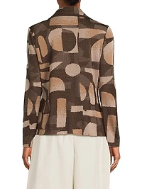 Missy Geometric Jacquard Blazer