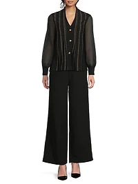 Missy Lurex-Knit Cardigan