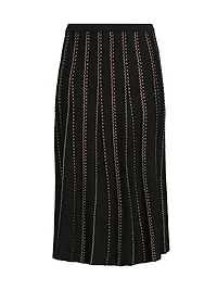 Missy Lurex-Knit A-Line Midi-Skirt