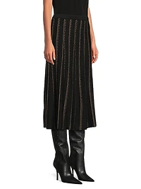 Missy Lurex-Knit A-Line Midi-Skirt
