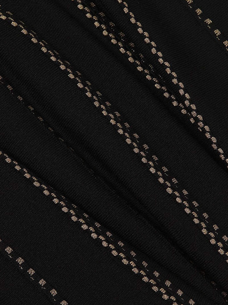 Missy Lurex-Knit A-Line Midi-Skirt