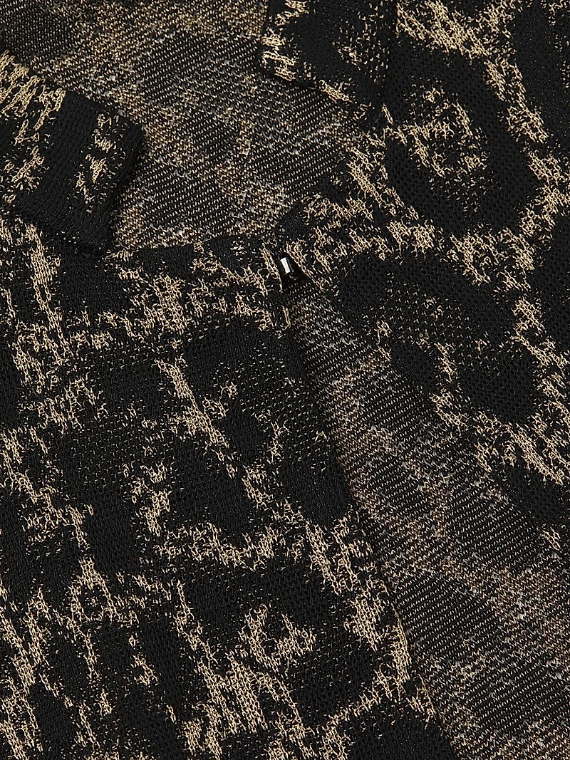 Missy Leopard-Print Lurex-Knit Jacket