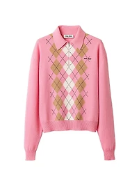 Cashmere Half-Zipper Polo Shirt