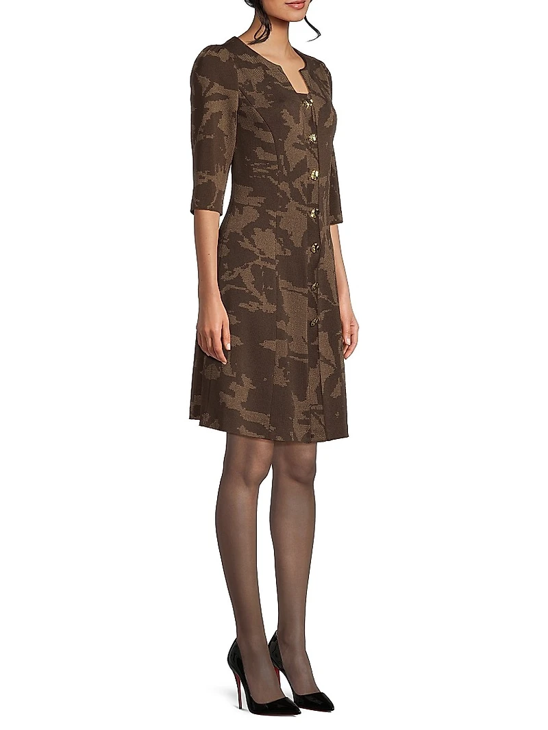 Missy Floral A-Line Knee-Length Dress