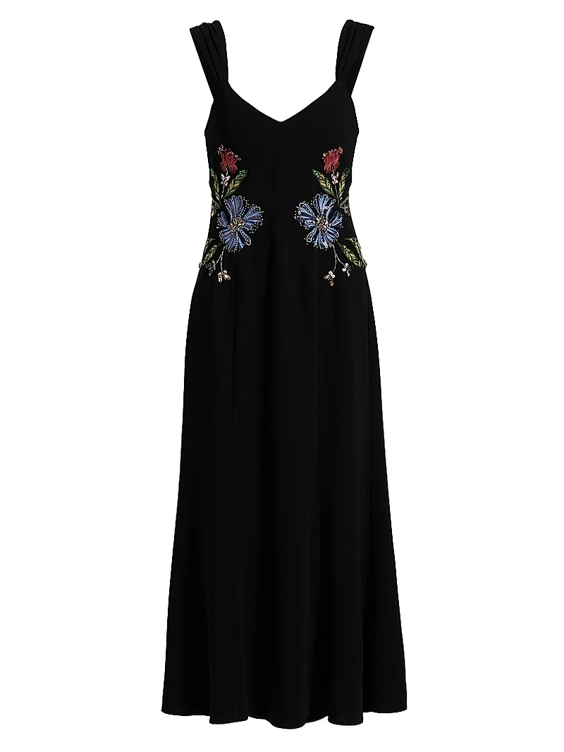 Andre Embroidered Midi-Dress