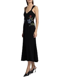 Andre Embroidered Midi-Dress