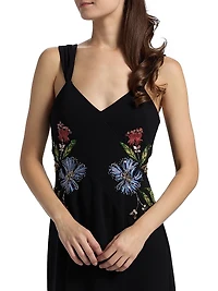 Andre Embroidered Midi-Dress