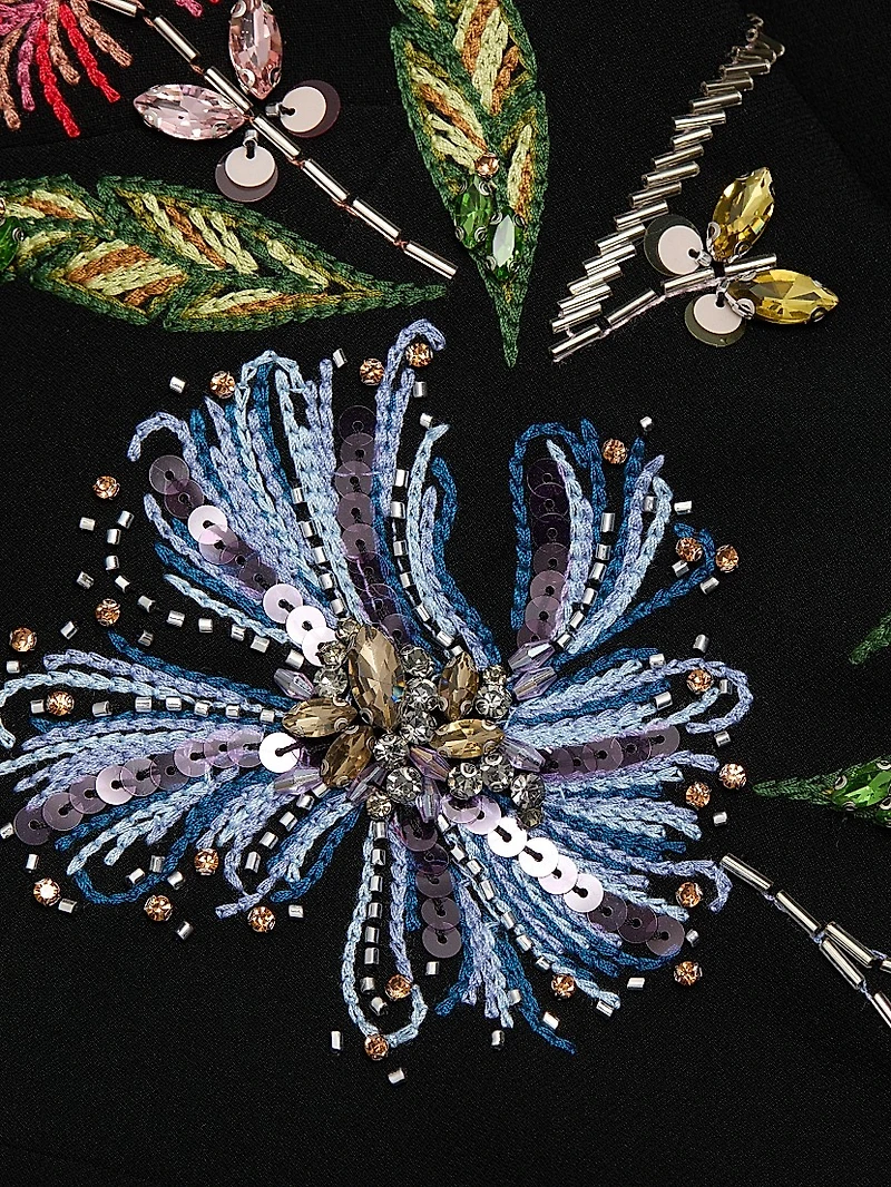 Andre Embroidered Midi-Dress