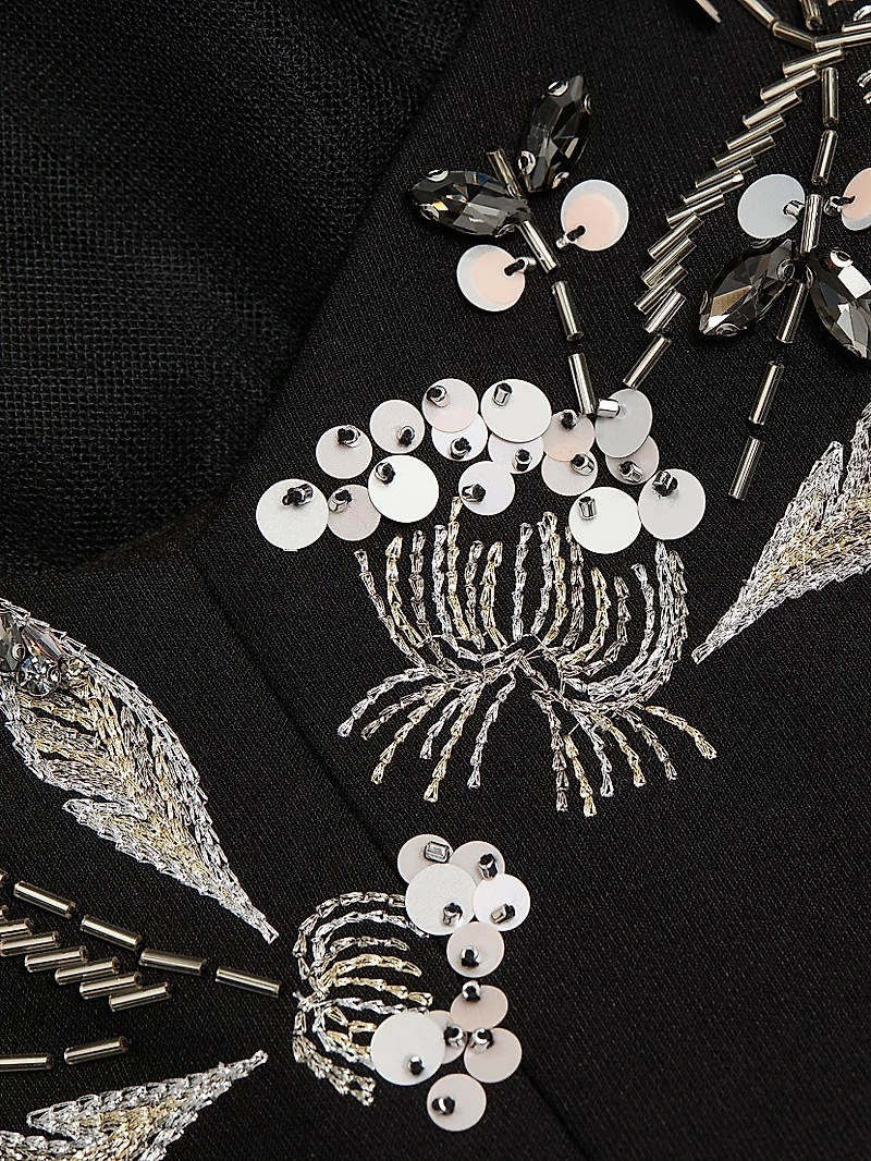 Freddie Embroidered Tulle Midi-Dress