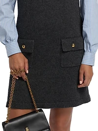 Vivianne Striped Knit Combo Minidress