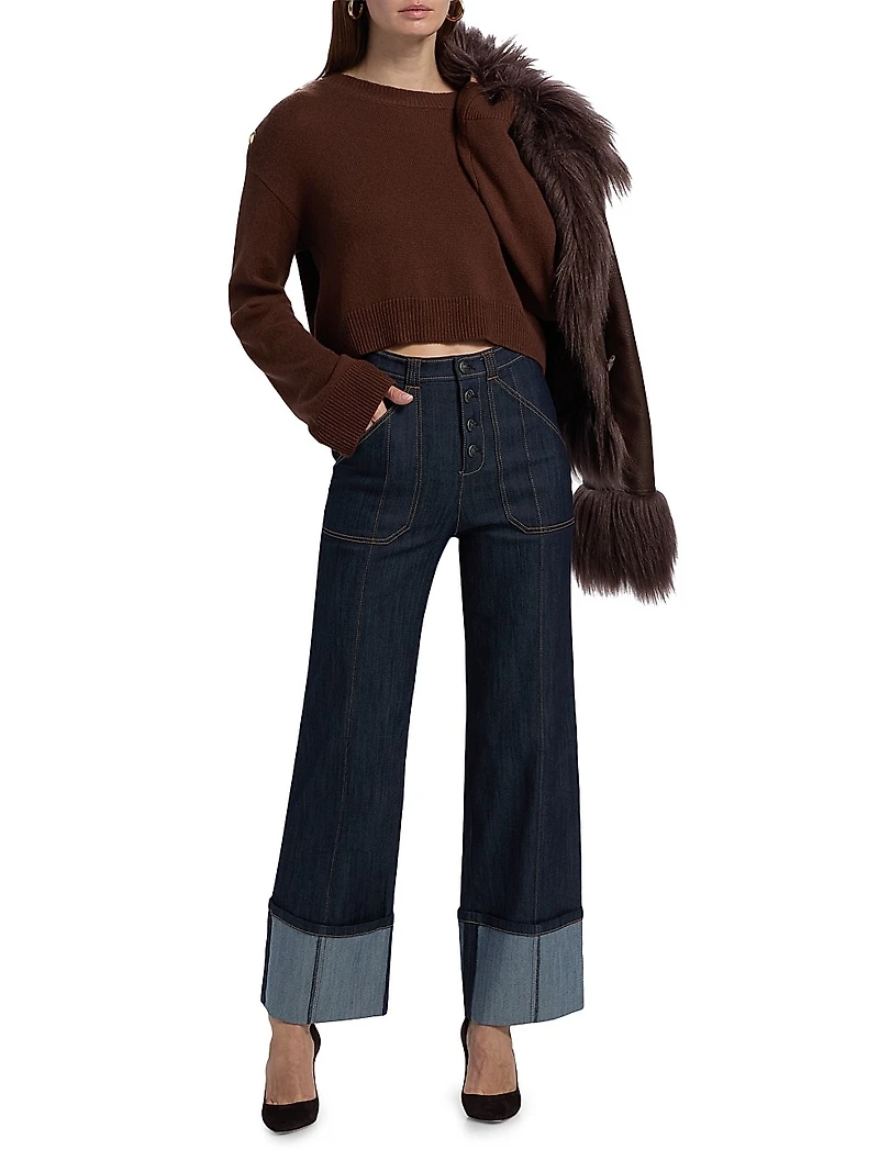 Marla Cashmere Crop Sweater