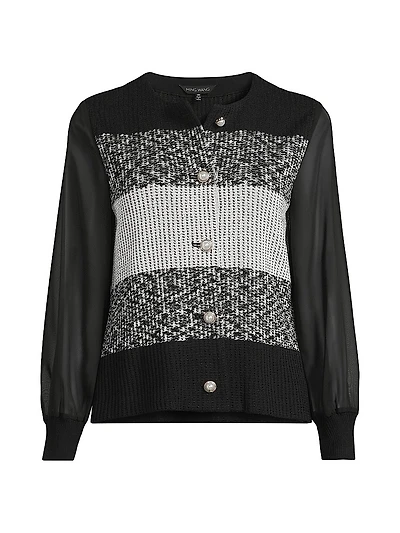 Missy Striped Knit Cardigan