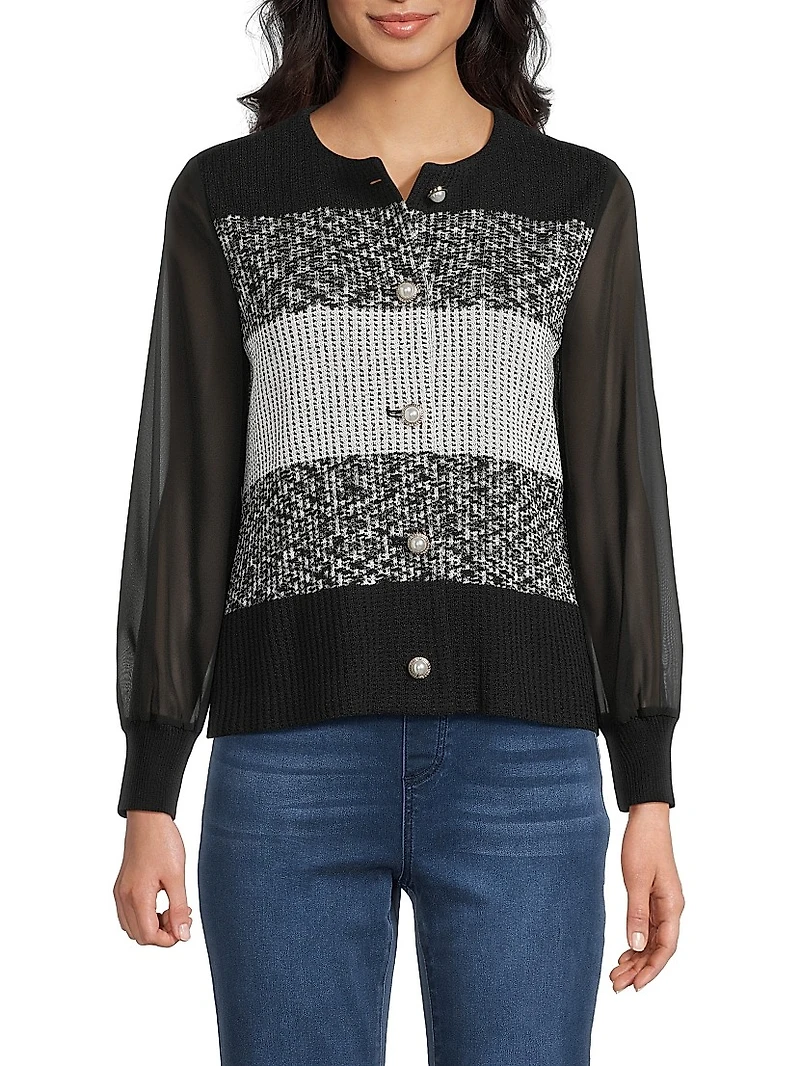 Missy Striped Knit Cardigan