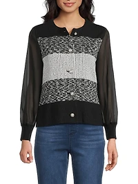 Missy Striped Knit Cardigan