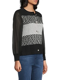 Missy Striped Knit Cardigan