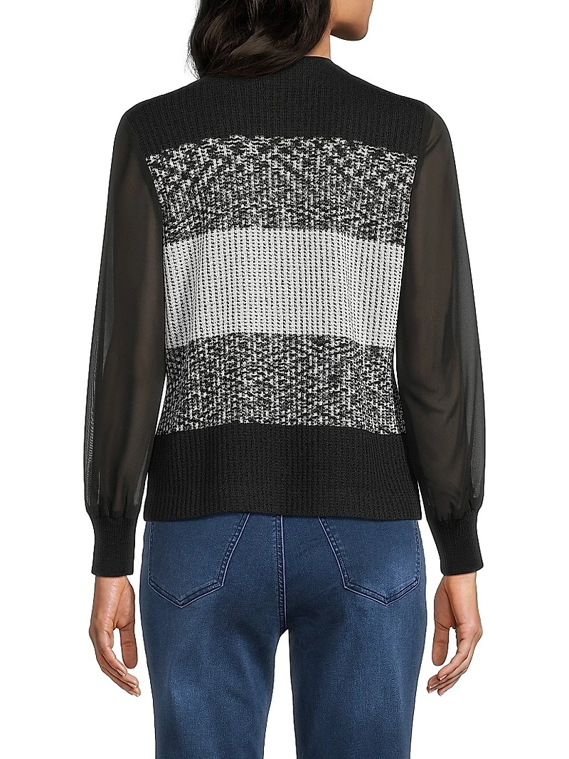 Missy Striped Knit Cardigan