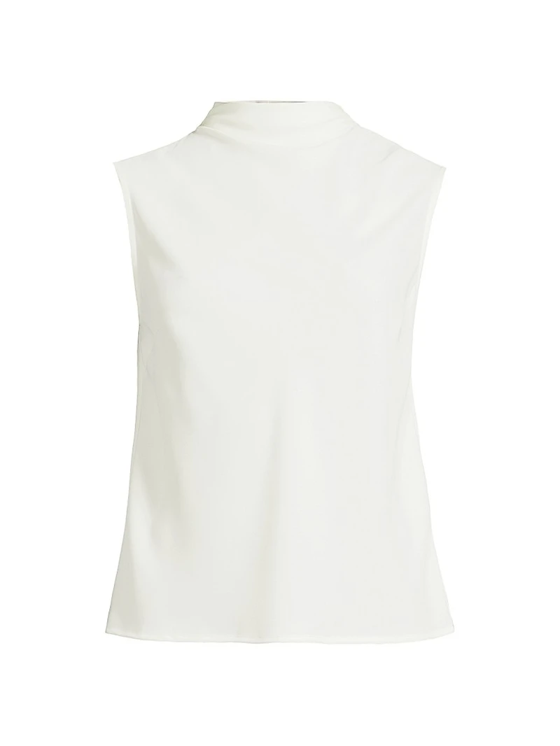 Missy Crêpe-De-Chine Cowlneck Tank