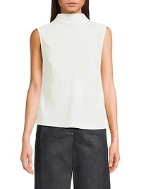 Missy Crêpe-De-Chine Cowlneck Tank
