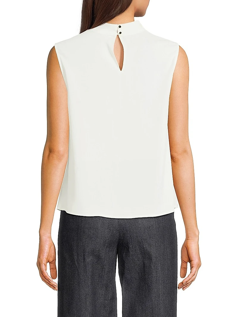 Missy Crêpe-De-Chine Cowlneck Tank