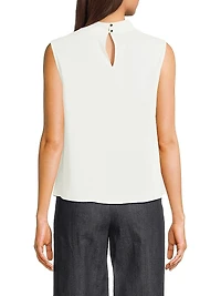 Missy Crêpe-De-Chine Cowlneck Tank