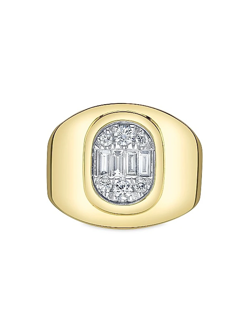 14K Yellow Gold & 0.55 TCW Diamond Ring