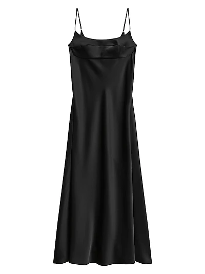 Satin Sculpted Slip Maxi Dress