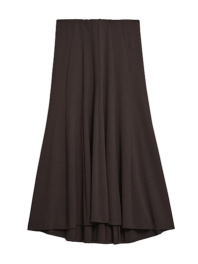 Fluted Seam Midi-Skirt