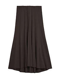 Fluted Seam Midi-Skirt