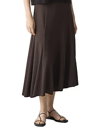 Fluted Seam Midi-Skirt
