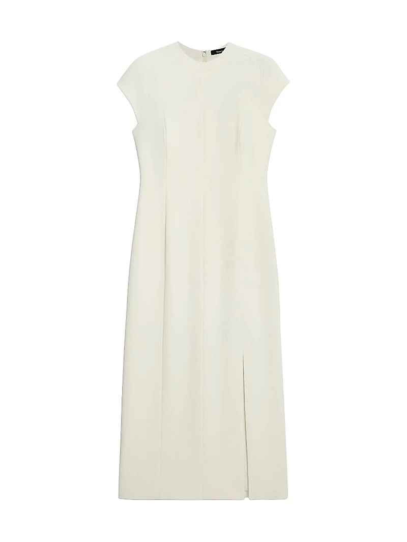 Raglan-Sleeve Midi-Dress