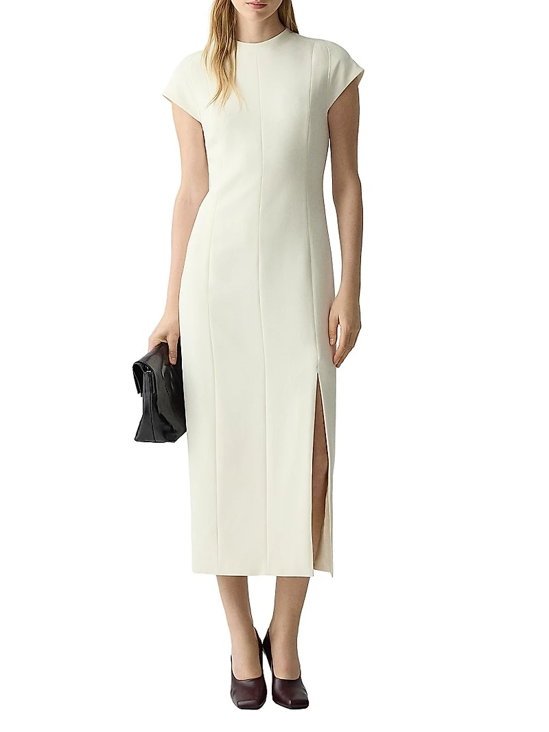 Raglan-Sleeve Midi-Dress