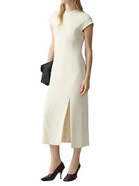 Raglan-Sleeve Midi-Dress