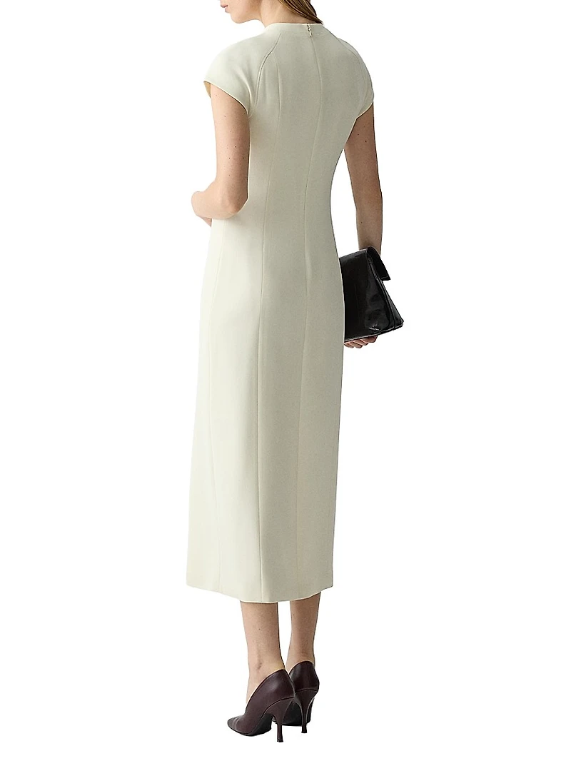 Raglan-Sleeve Midi-Dress