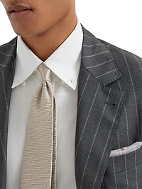 Super 150s Virgin Wool Wide Chalk Stripe Batavia Blazer