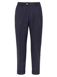 Leisure Fit Trousers Super 150s Virgin Wool with Pleat