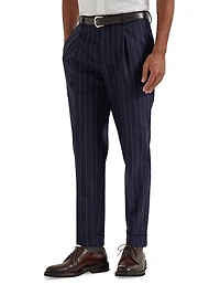 Leisure Fit Trousers Super 150s Virgin Wool with Pleat