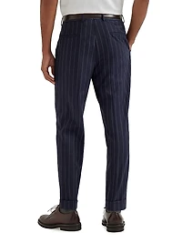 Leisure Fit Trousers Super 150s Virgin Wool with Pleat