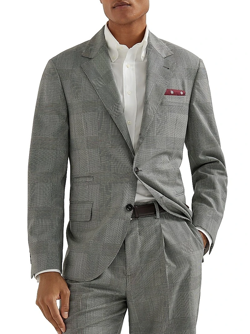 Super 150s Virgin Wool Prince of Wales Jacket