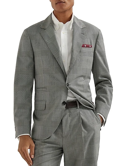Super 150s Virgin Wool Prince of Wales Jacket
