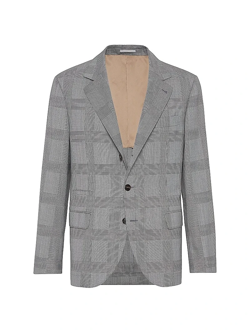 Super 150s Virgin Wool Prince of Wales Jacket
