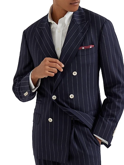 One and a Half Breasted Blazer Super 150s Virgin Wool