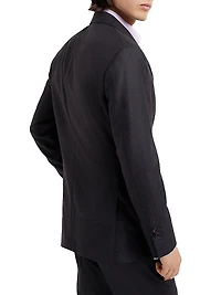 Virgin Wool Houndstooth Blazer Jacket