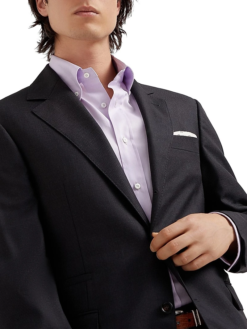 Virgin Wool Houndstooth Blazer Jacket