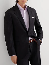 Virgin Wool Houndstooth Blazer Jacket