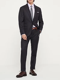 Virgin Wool Houndstooth Blazer Jacket