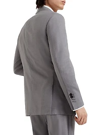 Virgin Wool and Silk Lightweight Hopsack Blazer