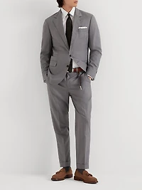 Virgin Wool and Silk Lightweight Hopsack Blazer